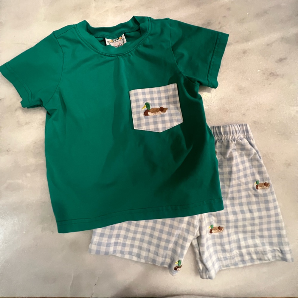 Green Duck Pocket Kids Matching Set